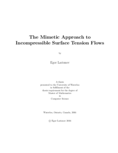 The Mimetic Approach to Incompressible Surface Tension Flows